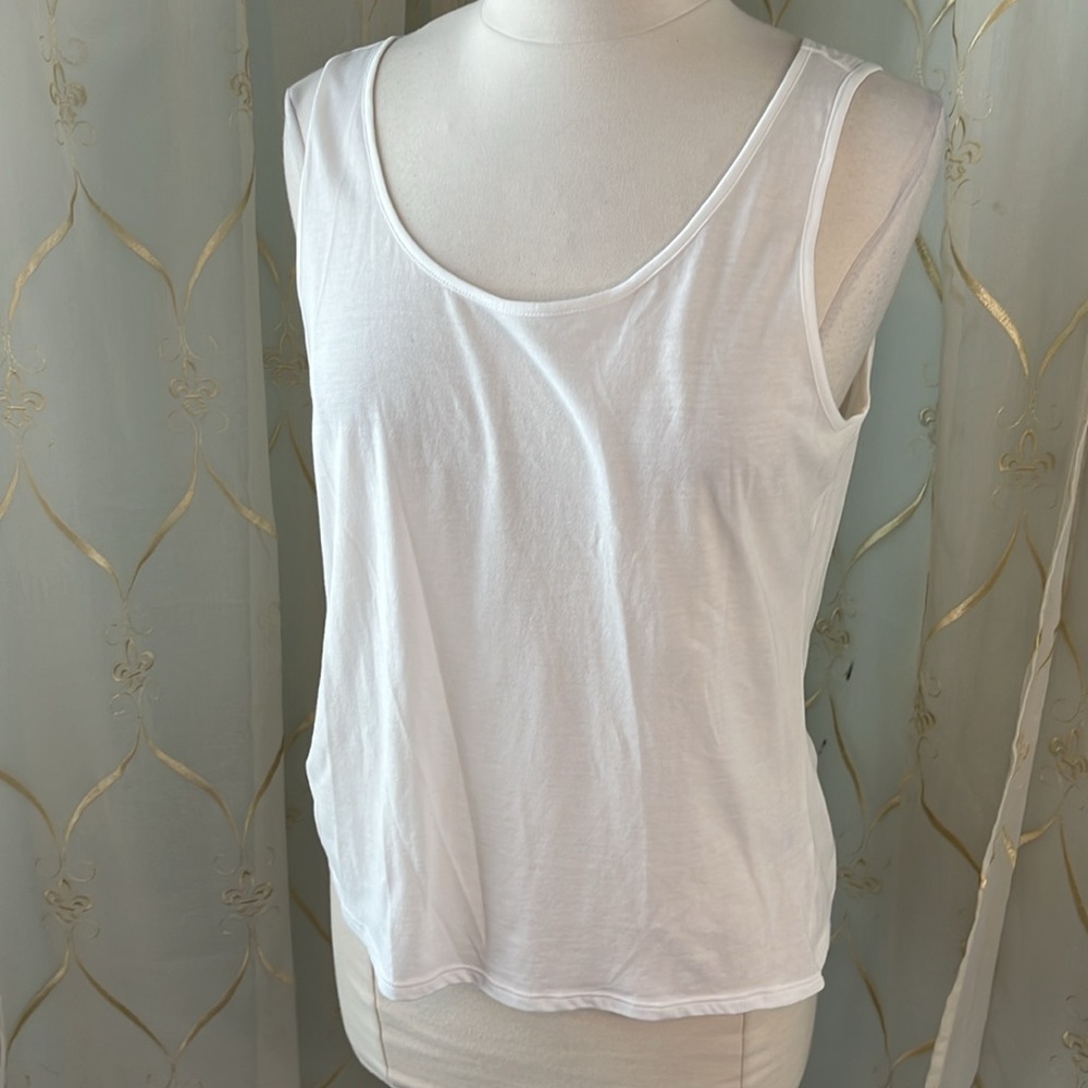 J. Jill Pima 2-Piece Cotton Tank Top and Tie Front Shirt- NEW! - Picture 5 of 6